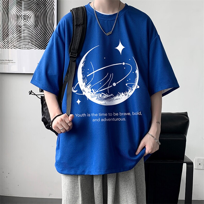华夫格t恤男短袖男大码五分袖HT73457-P22,男装T恤,电商A040