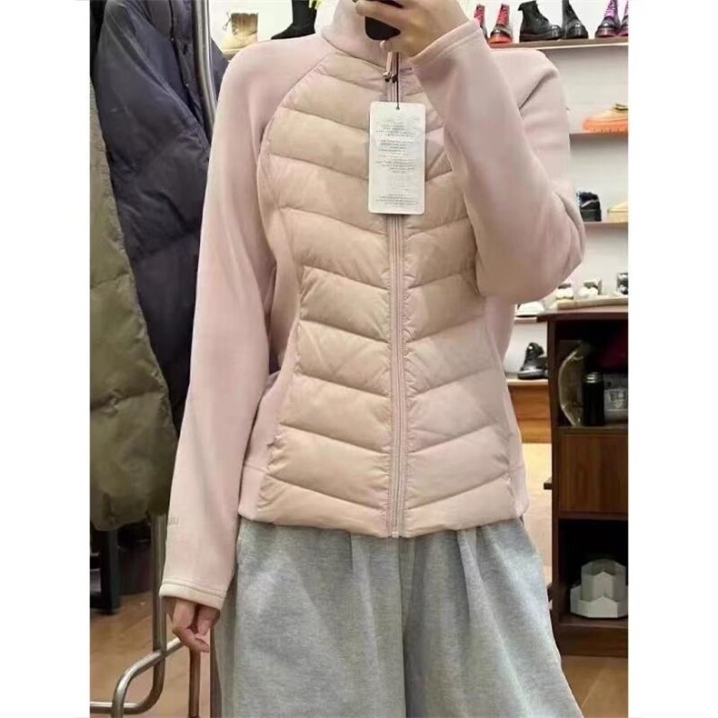 米白色内衬石墨烯排骨立领棉服外套潮牌男女修身夹棉棉袄JSS31p65,男装棉衣,电商D256-3(原A064-3)