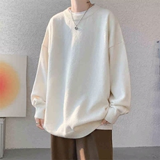 纯色毛衣秋冬cleanfit针织衫美式慵懒风宽松圆领外套6204-P42网图，男装针织衫/毛衣，电商B245