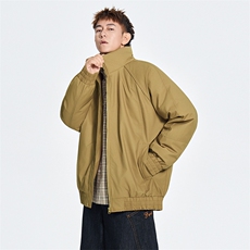 现货美式高街休闲夹克冬季三防立领纯色户外工装加厚棉服外套，男装夹克，电商A486