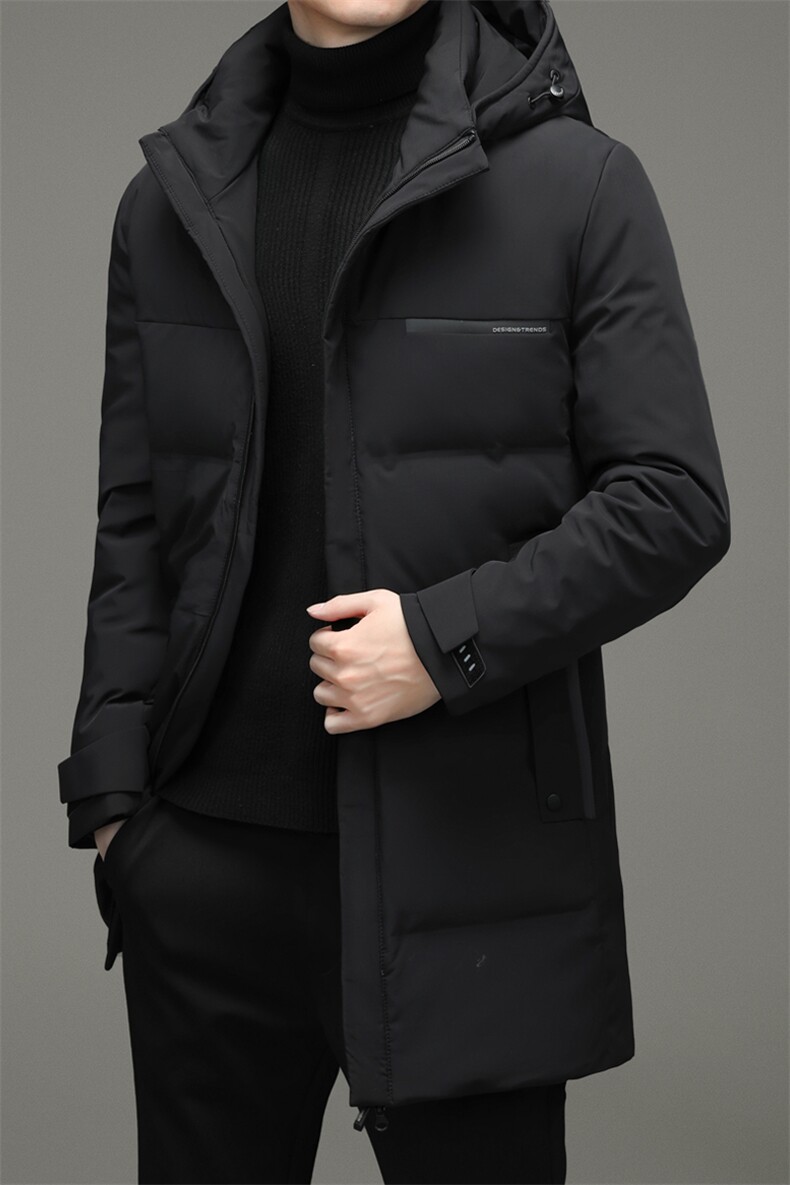 BW8869钱塘2020-2商务休闲中长款中年男士冬季厚款新款羽绒服P300,男装羽绒服,钱塘207-2