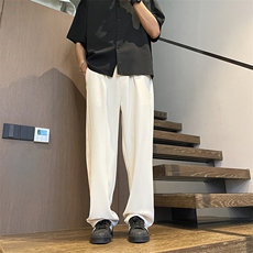 2025春季新款垂感休闲裤男宽松直筒九分裤纯色百搭西裤K227-P50，男装休闲裤，电商B278