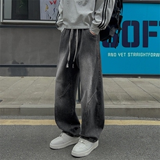 现货美式弯刀裤大码男士牛仔裤K272-P55大码控108，男装牛仔裤，星座209