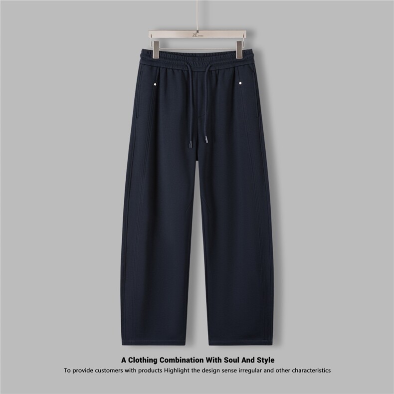 加绒重磅彩棉纯色直筒裤男士宽松潮流百搭卫裤A329-JR8871-P68,男装休闲裤,电商A329
