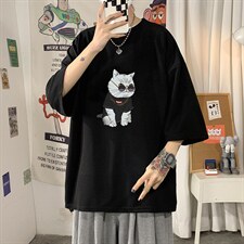 Q11044-P30春夏季七分袖t恤男大码五分袖男短袖中袖，男装T恤，电商A040