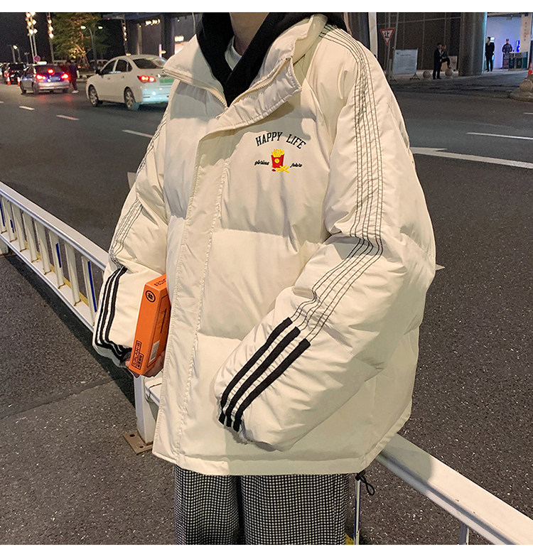 港风冬季新款织带立领羽绒服男潮宽松印花YR6117P225控298,男装羽绒服,电商A268A
