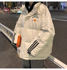 港风冬季新款织带立领羽绒服男潮宽松印花YR6117P225控298，男装羽绒服，电商A268A