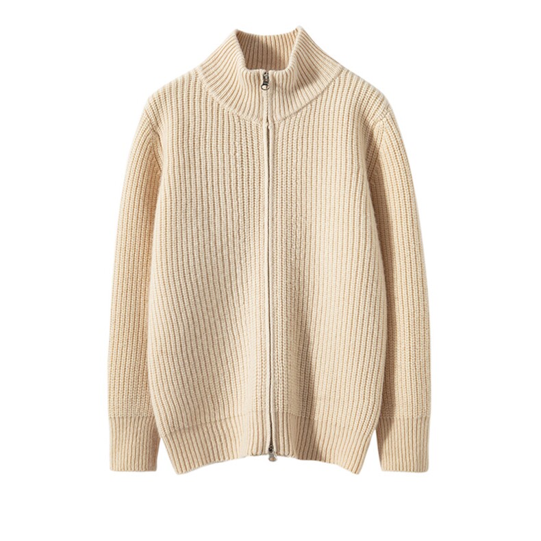 时尚儿童三股纱元宝针开衫舒适保暖简约百搭春秋冬，童装毛衣，宏杨羊绒