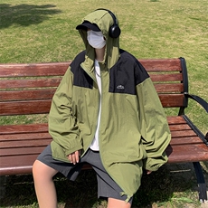 Wt8203-P40夏季宽松褶皱防晒服，男装夹克，星座1501-1