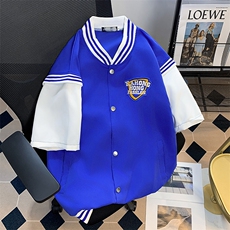 C378-P38美式潮流短袖夹克衫夏季新款高街ins潮牌棒球服现货，男装夹克，星座512-6