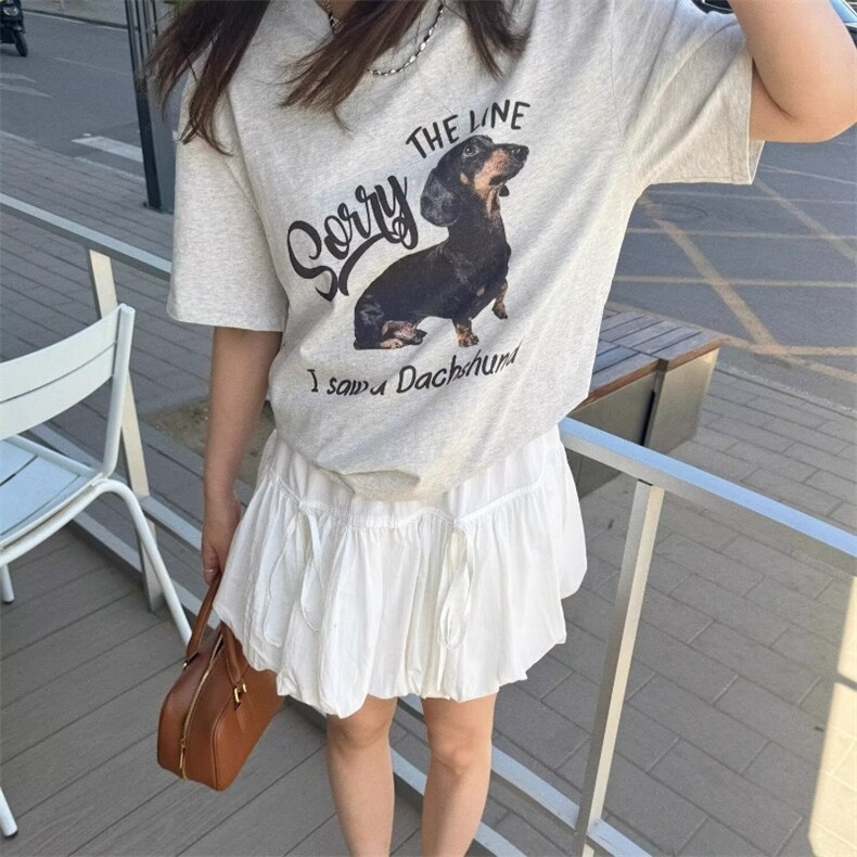 美式复古印花t恤女生夏季短袖欧货2025年新款显瘦圆领上衣潮ins,男装T恤,星座1210-1