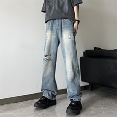 牛仔裤男秋季潮大码休闲裤子N8821P42，男装牛仔裤，星座1116-2