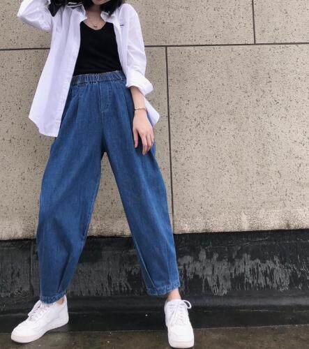 早秋折裤脚牛仔裤，女装牛仔裤，1+1 MAIN ROAD