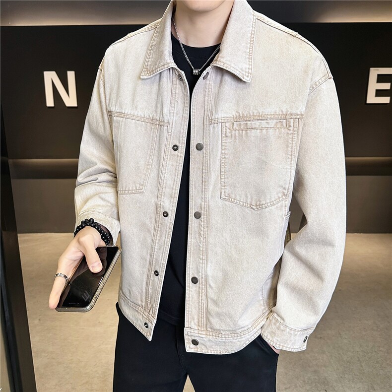 2026新款春季牛仔夹克外套男装复古水洗工装衣服A313-6811-P115,男装夹克,电商A313