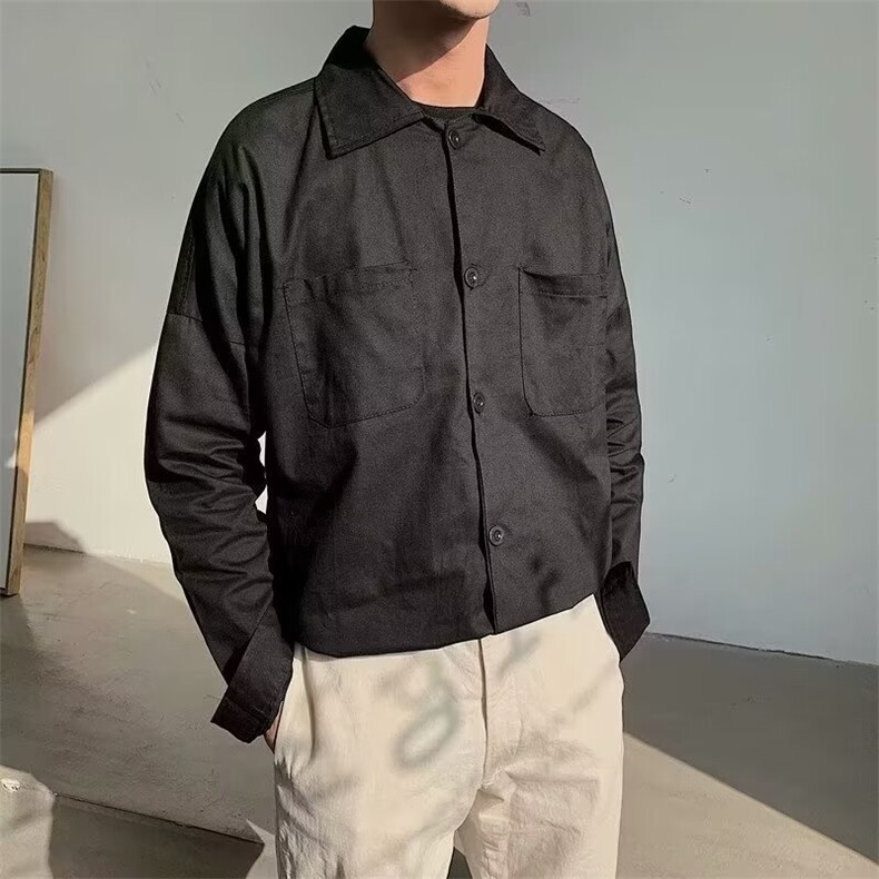 春秋季韩版工装夹克外套男宽松衬衣学生百搭休闲上衣C870,男装夹克,星座1116A-1（原606A）