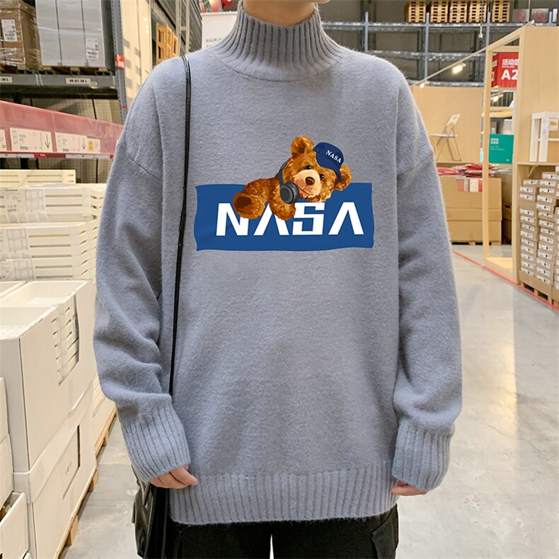 半高领毛衣男士大码针织衫男毛线衣男M18247-P45加绒款-P65,男装针织衫/毛衣,电商A040