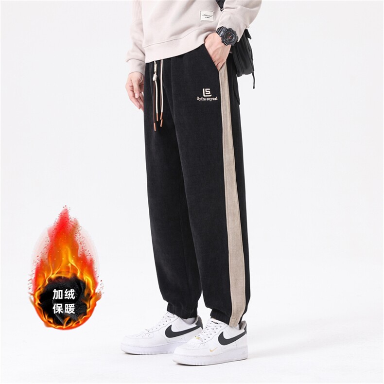 2309加绒/P55休闲裤男美式个性大码宽松潮男百搭长裤子运动卫裤男,男装休闲裤,星座1204