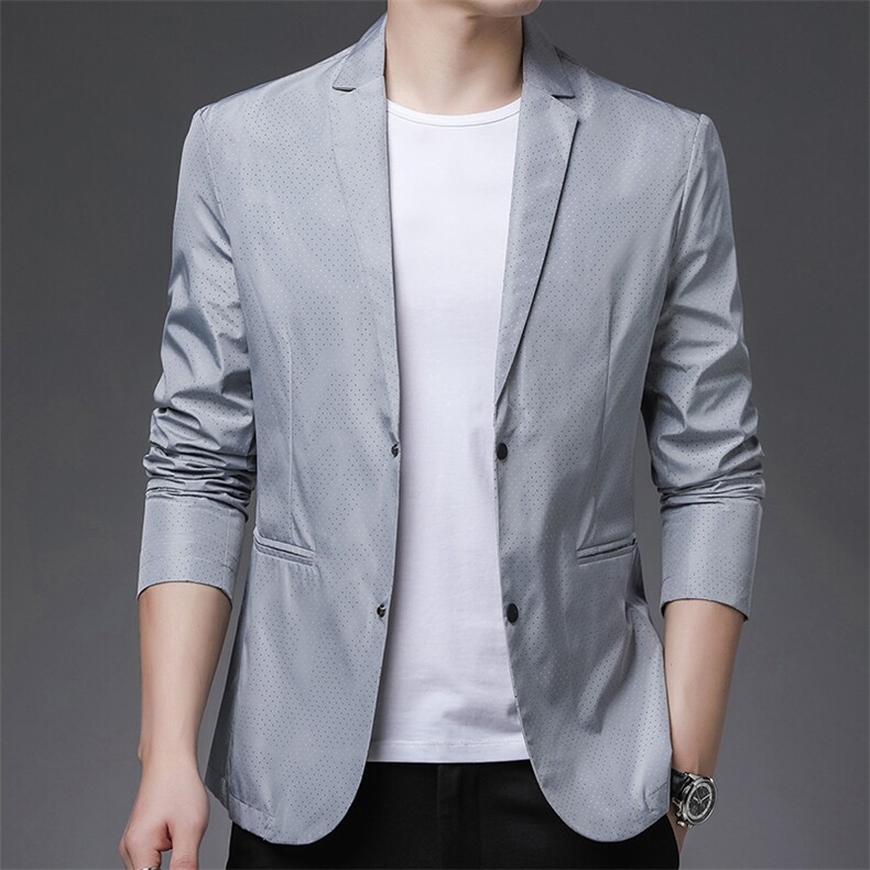 QJP1960钱塘2020-2春秋薄款时尚休闲中青年男士简约百搭西服P147，男装西服，钱塘207-2