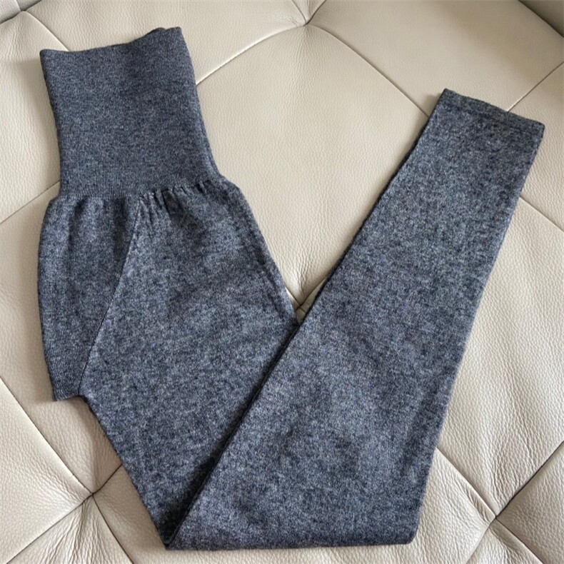 2025年秋季高腰收腹时尚百搭通勤简约休闲羊毛裤，女装打底裤，暖星羊绒