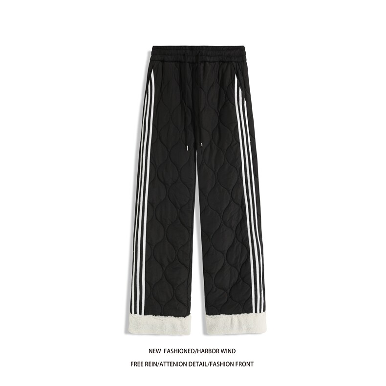 冬季新款美式条纹葫芦格设计加绒外穿棉裤B315-K25905JR-p65控89,男装棉裤,电商B315