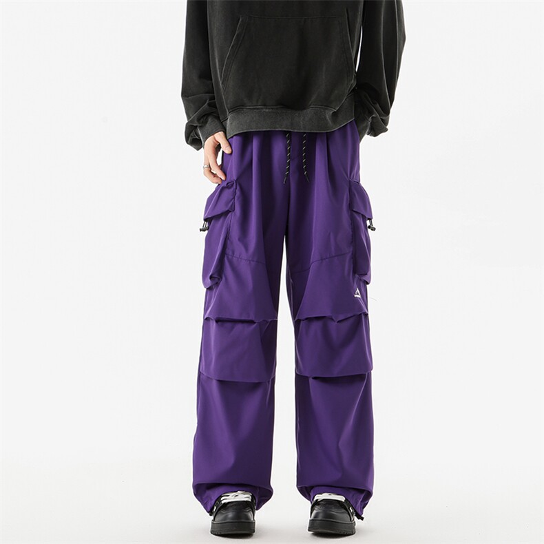 8XL-M美式机能加绒加厚冲锋裤男冬季宽松大码刺绣工装裤KZ020P50,男装工装外套,电商B312