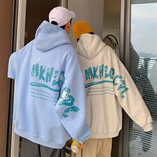 情侣装秋装太空人印花宽松大码情侣卫衣女外套G957P58男类，女装短外套，电商A339