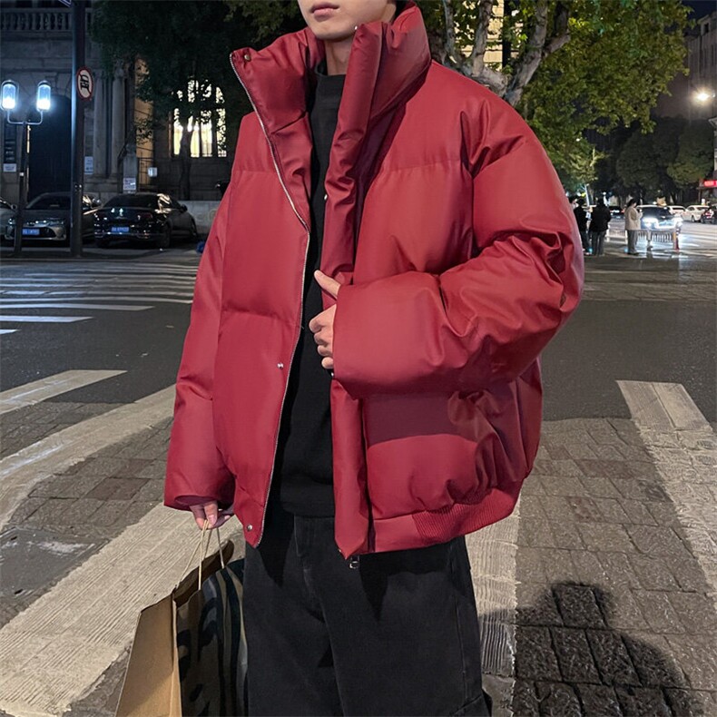 冬季外景新款面包服男潮宽松保暖棉衣学院风立领外套MF11883/P120,男装棉衣,电商B316