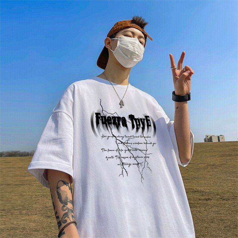 可设48小时发货支持抖音得物来样二开230克重磅美式短袖t恤MT366，男装T恤，电商A486-1