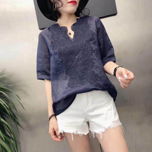 夏季新款麻料小衫，女装，奢纹