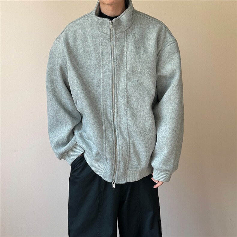现货新款冬季羊毛呢子外套男士短款宽松休闲夹克A351-AJ2621-P135,男装夹克,电商A351