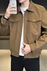 2026春款老钱风高品质纯棉拼色衬衫领夹克DSA157B-J2606-特P75，男装夹克，电商A157B