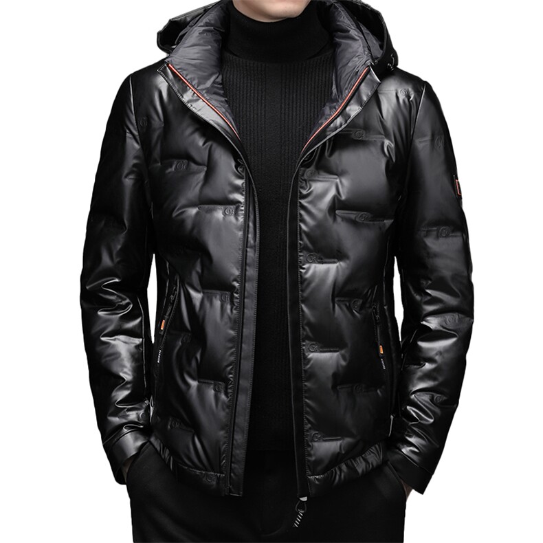 冬季潮流新款羽绒服男士短款时尚亮面宽松休闲外套SNDAF8865-P240，男装羽绒服，电商B212（原钱塘6029）