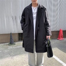 秋季韩版风衣港风大衣男士2022新款宽松上衣服外套男W3714-P55，男装风衣，星座512-2