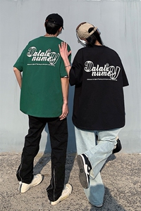 港风2026夏季新款宽松休闲短袖T恤情侣装青少年男装夏装S174-P28图片