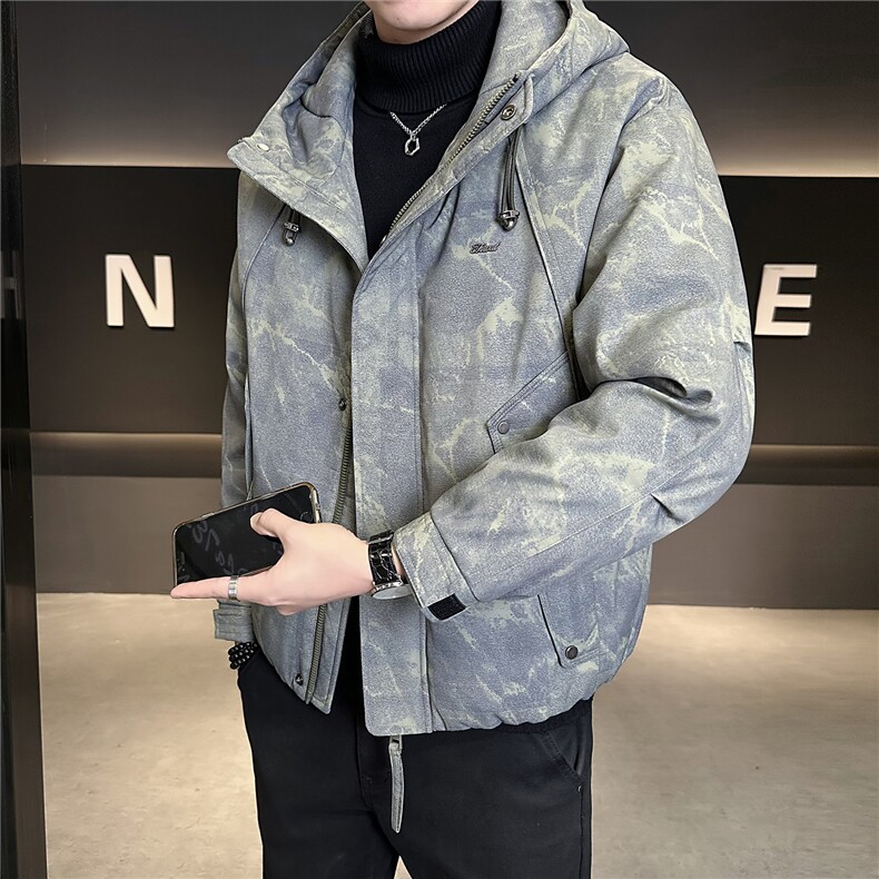 M-3XL B353 3813 P220 绿连帽2025冬羽绒服【标50控活动价308】图片