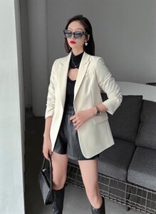 【现货】春装新款 韩版显瘦纯色修身西装图片