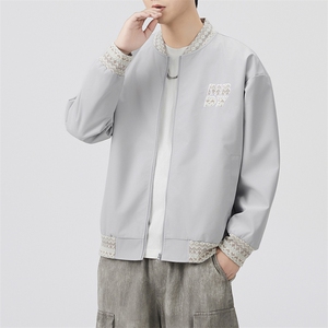 JK926P60春季新款港风宽松夹克百搭落肩简约上衣外套