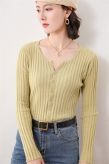 纯色简约时尚休闲百搭圆领修身女士套头衫针织新款，女装针织衫/毛衣，佳绒包芯纱店