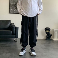 嘻哈夏款潮街舞拉链显瘦大码哈伦运动休闲工装裤现货K1103-P35，男装休闲裤，星座512-4