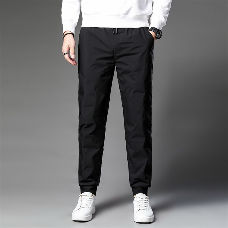 2023冬季新款纯色羽绒裤保暖男士束脚休闲裤TLM7703-P150，男装棉裤，电商B212（原钱塘6029）
