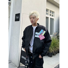【有货】DJK165-P75美式复古刺绣贴标外套趣味情侣春秋新款夹克，男装夹克，星座603-2