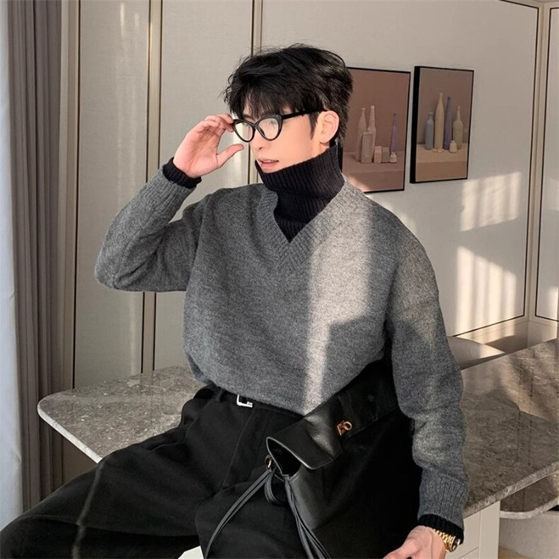 男女同款可翻高领柔软北极绒毛衣MY483-P72,男装针织衫/毛衣,星座208-5