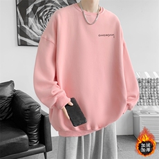 华棉秋季港风宽松圆领卫衣男青年打底衫WY9533，男装卫衣，电商B316