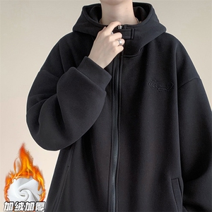 现货D232-WT116-P88控108自制款高克重刺绣加绒加厚外套班服 65棉图片