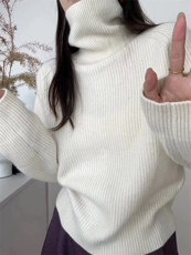 时尚显瘦高级感短款高领羊毛衫百搭气质女装毛衣，女装羊毛衫，圣旺供货