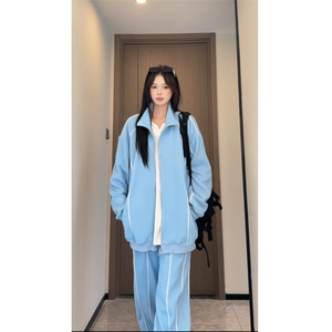 秋季条纹简约运动休闲套装 PLCXTZ2520图片