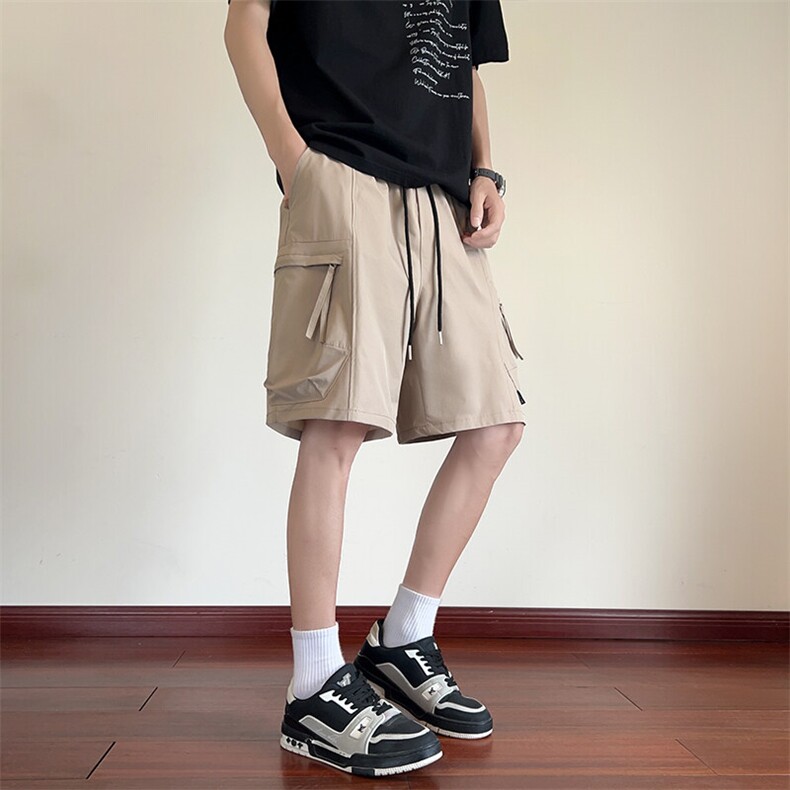 运动短裤男25夏季款下摆开叉设计宽松休闲五分裤D2531*P35款58,男装牛仔裤,星座227-1