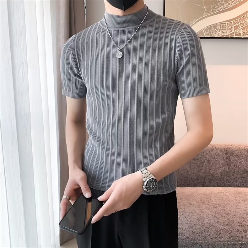 时尚宽松型套头男毛衣圆领夏季潮短袖针织衫休闲S320,男装针织衫/毛衣,星座1116A-2（原606A-1）