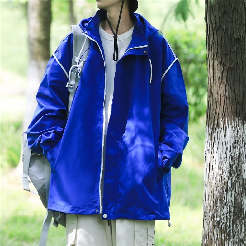 冲锋衣外套男新款登山工装户外防风春秋款痞帅棒球服夹克 JK1503图片