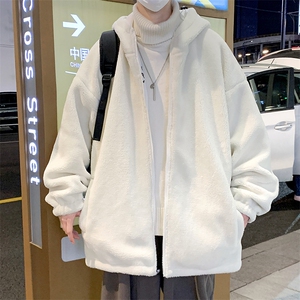 新款冬季加绒加厚棉衣羊羔绒双面穿外套青少年男装MY102P95图片